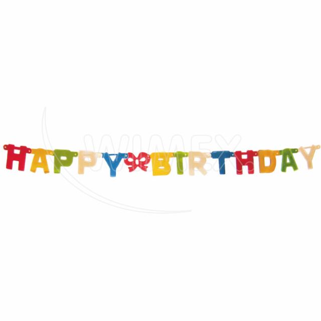 Girlanda (PAP/ALU) "HAPPY BIRTHDAY" 11cm x 1 Girlanda (PAP/ALU) "HAPPY BIRTHDAY" 11cm x 1