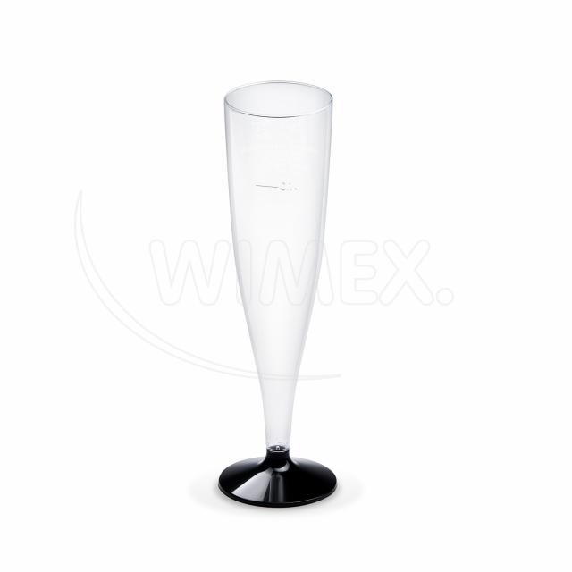 Pohárek krystal na sekt (PS) dvoudílný černá nožka Ø60mm 0 Pohárek krystal na sekt (PS) dvoudílný černá nožka Ø60mm 0