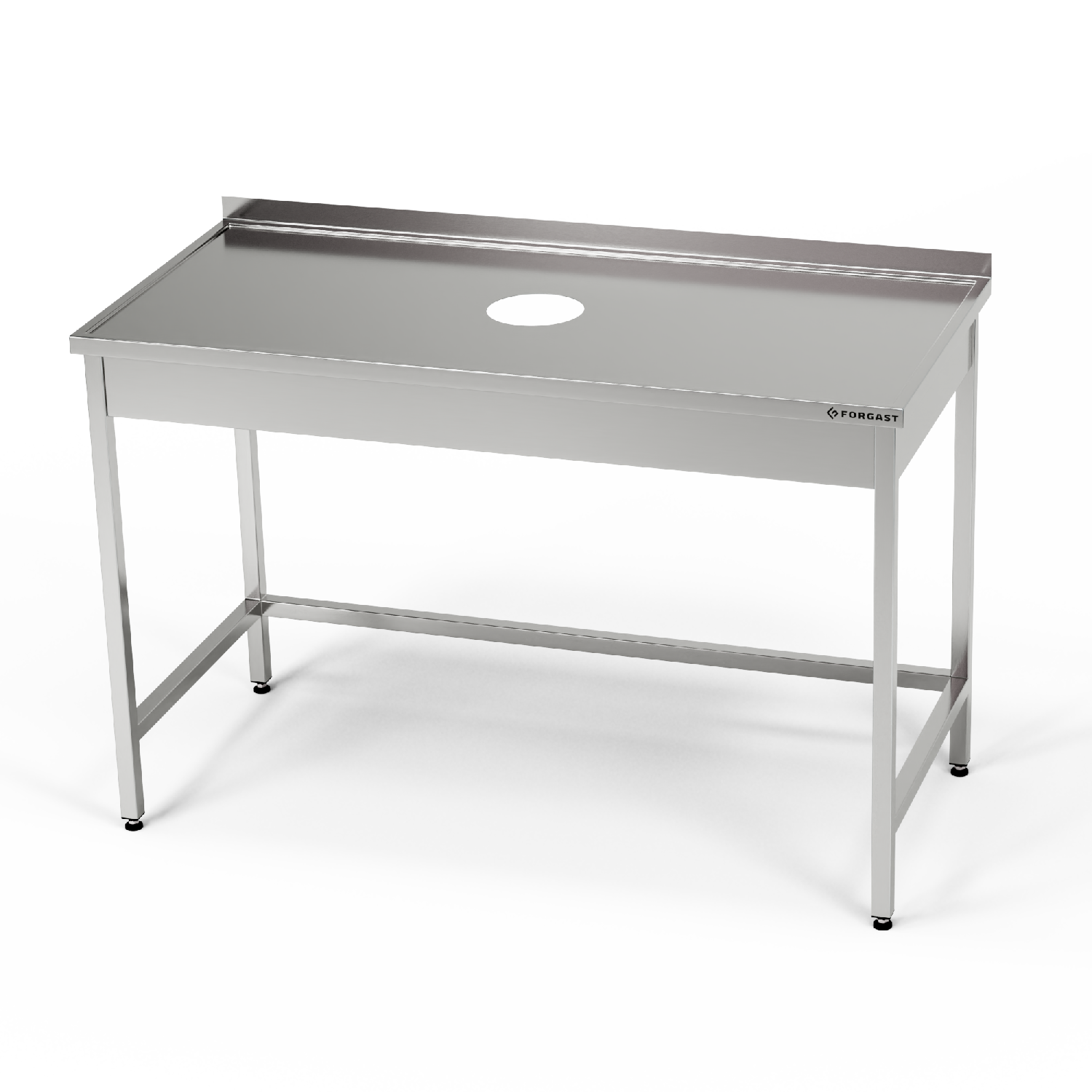 Nerezový stůl s otvorem pro odpad 160x60x85 cm | FORGAST Nerezový stůl s otvorem pro odpad 160x60x85 cm | FORGAST