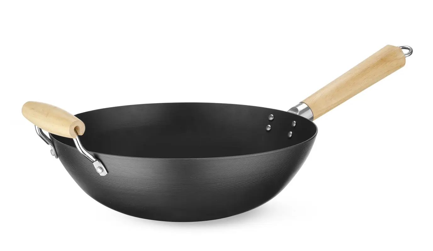 Pánev Wok s dřevěnou rukojetí Pánev Wok s dřevěnou rukojetí