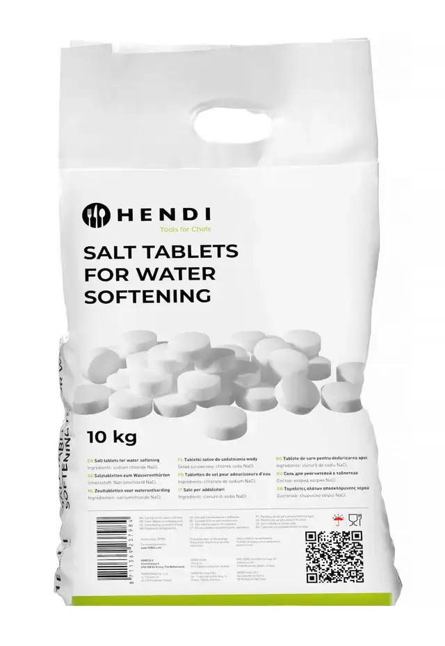 Sůl do změkčovačů - tablety 10 kg | HENDI 237984 Sůl do změkčovačů - tablety 10 kg | HENDI 237984