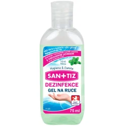 Dezinfekční gel na ruce / dezinfekce Sanitiz 75ml - parfém máta / obsahuje Aloe Vera