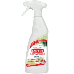 Čistící prostředek na koupelny a vodní kámen / dezinfekce Sanitiz 500ml - parfém Jungle rain