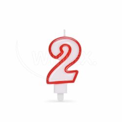 Číslová svíčka se stojánkem "2" 75mm [1 ks]