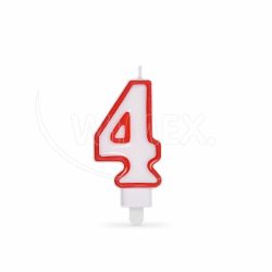 Číslová svíčka se stojánkem "4" 75mm [1 ks]