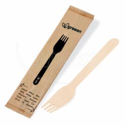 Vidlička (dřevo FSC 100%) 16cm jednotlivě balená [100 ks]