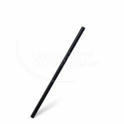 Slámka (bio-kompozit) opakovaně použitelná černá `JUMBO` Ø8mm x 21cm [100 ks]