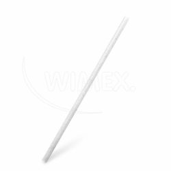 Slámka (bio-kompozit) opakovaně použitelná bílá `JUMBO` Ø8mm x 25cm [100 ks]