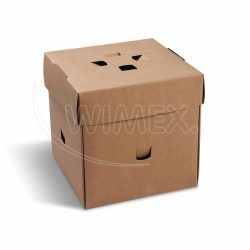 Burger box (PAP FSC Mix) rozkládací nepromastitelný kraft 145 x 145 x 150 mm [50 ks]
