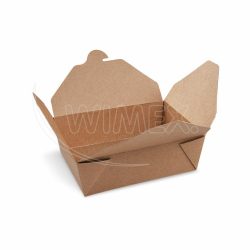 Food box (PAP/PE) nepromastitelný kraft `M` 150 x 120 x 48 mm 1000ml [50 ks]