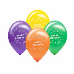 Nafukovací balónek "HAPPY BIRTHDAY" barevný mix Ø25cm `M` [100 ks]