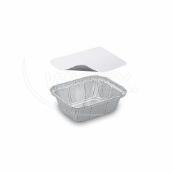 Miska (ALU) hranatá 130 x 103 x 43 mm 250ml + víčko [20 sad]