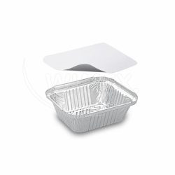 Miska (ALU) hranatá 149 x 123 x 47 mm 470ml + víčko [5 sad]