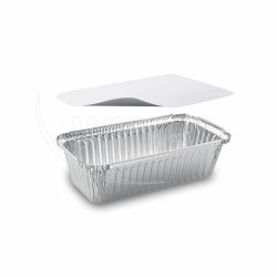 Miska (ALU) hranatá 218 x 112 x 60 mm 900ml + víčko [5 sad]