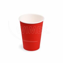 Papírový kelímek (FSC Mix/PE) červený Ø74mm 240ml [10 ks]