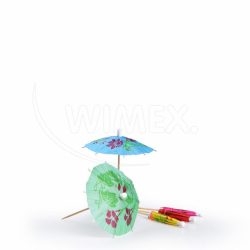 Deštníček (dřevo FSC 100%/PAP) barevný mix Ø10 x 10 cm [144 ks]