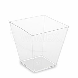Fingerfood kelímek (PS) hranatý čirý 72 x 72 x 72 mm 230ml [20 ks]