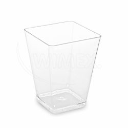 Fingerfood kelímek (PS) hranatý čirý 58 x 58 x 76 mm 160ml [20 ks]
