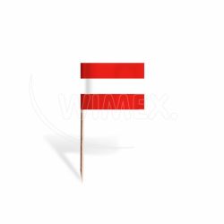 Bodec (dřevo FSC 100%/PAP) Vlaječka AT 7cm [50 ks]