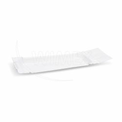 Papírový tácek (FSC Mix) s útržkem bílý 8 x 18+3 cm [250 ks]