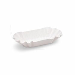 Papírová miska (FSC Mix) nepromastitelná oválná bílá 16 x 9 x 3 cm [250 ks]