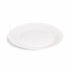Papírový talíř (FSC Recycled) bílý Ø23cm [100 ks]