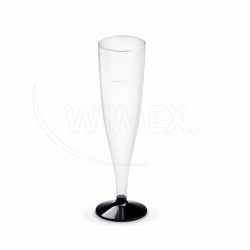 Pohárek krystal na sekt (PS) dvoudílný černá nožka Ø60mm 0