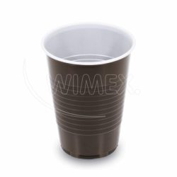 Kávový kelímek (PP) hnědo/bílý Ø70mm 180ml [100 ks]
