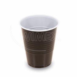 Automatový kelímek (PS) hnědo/bílý Ø70mm 150ml [100 ks]