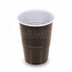 Automatový kelímek (PS) hnědo/bílý Ø70mm 180ml [100 ks]