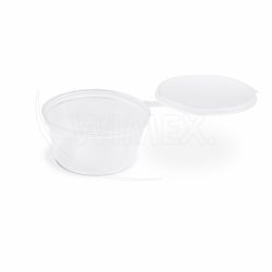Dresinková miska (PP) s víčkem průhledná Ø70mm 80ml [50 ks]