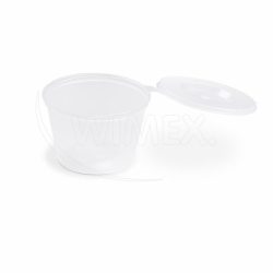 Dresinková miska (PP) s víčkem průhledná Ø70mm 120ml [50 ks]