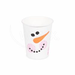 Papírový kelímek (FSC Mix/PE) Sněhulák Ø80mm 280ml `0