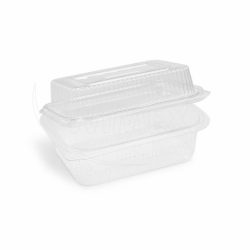 Miska (rPET) s víčkem hranatá průhledná 750 + 400 ml [50 ks]