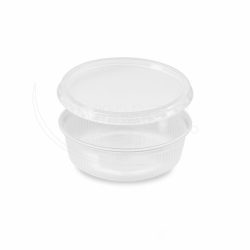 Miska (PP) kulatá průhledná 125ml + víčko [5 x 50 sad]