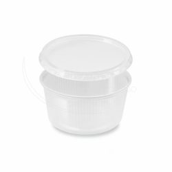 Miska (PP) kulatá průhledná 250ml + víčko [5 x 50 sad]
