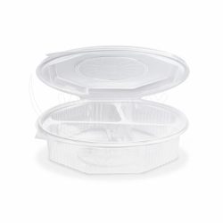 Menu mísa (PP) Ripboxx Meal 3dílná osmiboká průhledná 930ml [25 ks]