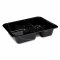 Menu mísa (PP) Foodyboxx extra-pevná 2dílná černá 227 x 178 x 49 mm [50 ks]