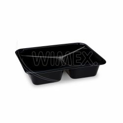 Menu mísa (PP) Reware Lunch opakovaně použitelná 3dílná černá 227 x 178 x 49 mm [20 ks]