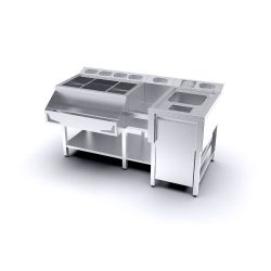 Barmanská stanice 6x GN 1/9 s postřikovačem | FORGAST FG15412