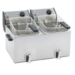 Elektrická fritéza 2-komorová s kohoutkem
