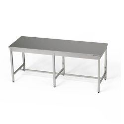 Nerezový centrální pracovní stůl 260x80x85 cm | FORGAST