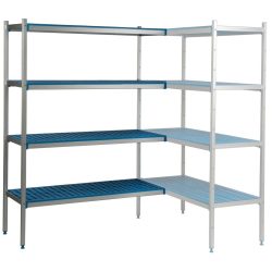 Rohová skříň 4 police hluboká 40 cm 2PD-44+8P-104+8UM | ALUSHELF 40331